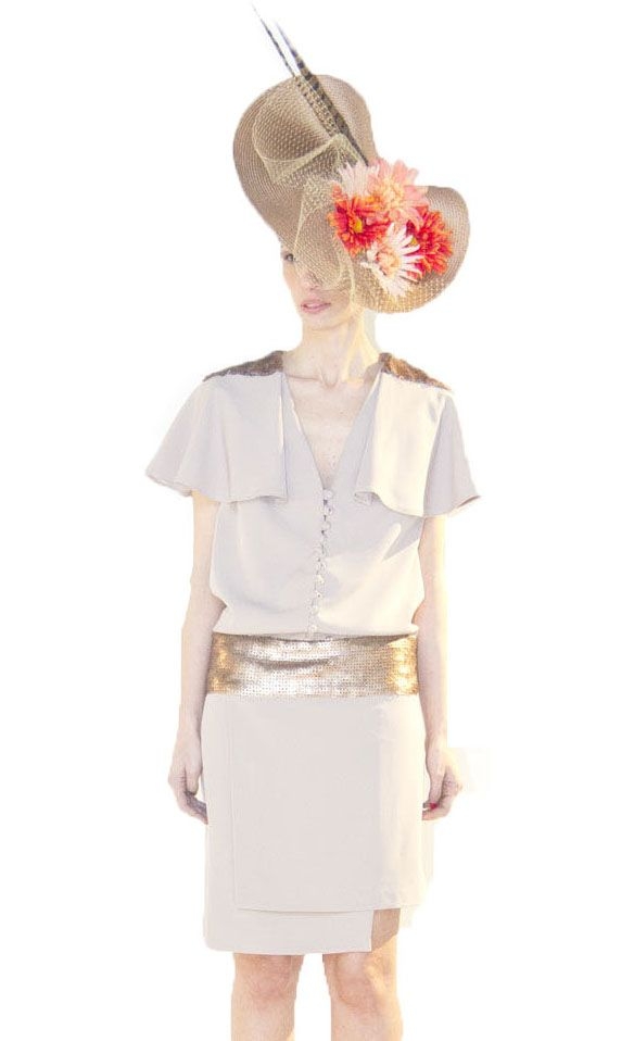 vestido años 40 silueta